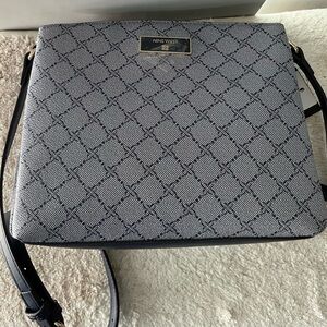 Nine West Black and Gray Patterned Crossbody Bag